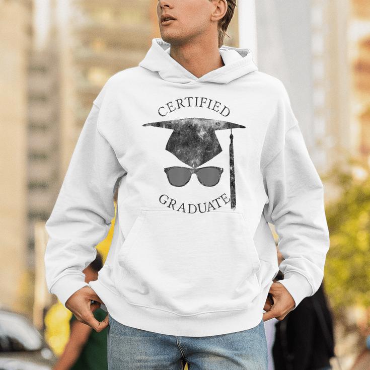 Certified Graduate Vintage Mortarboard Graduation Unisex Hoodie