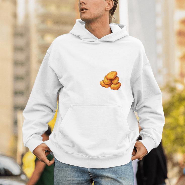 Chicken Nugget Saying Introvert Nuggie Foodie Food Unisex Hoodie