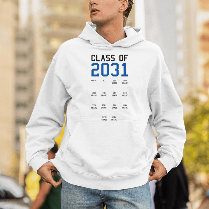 Class Of 2031 Graduation T-Shirt With Space For Handprints Unisex Hoodie
