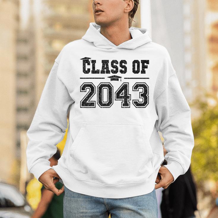 Class Of 2043 Grow With Me Graduation First Day Of School Unisex Hoodie