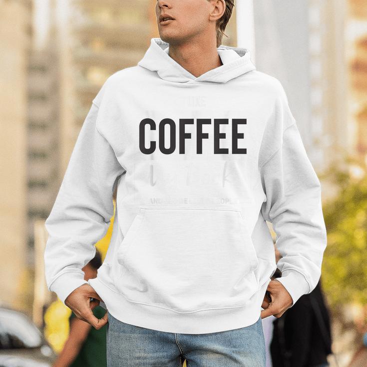 I Like Coffee My Books And Maybe Like 3 People Book Lover Unisex Hoodie