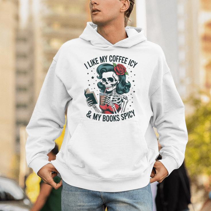 I Like My Coffee ICY & My Books Spicy For Book Lovers Unisex Hoodie