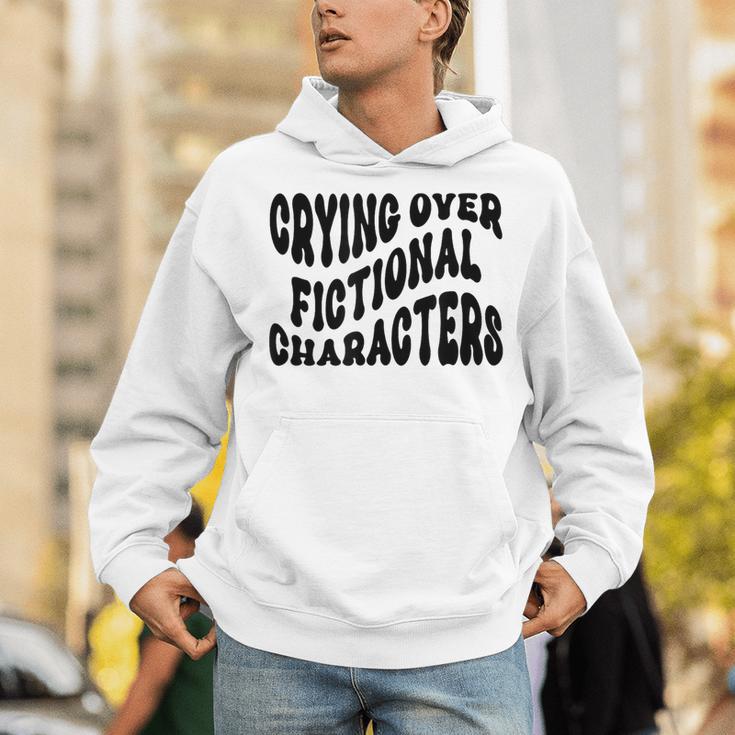 Crying Over Fictional Characters Book Lovers Unisex Hoodie