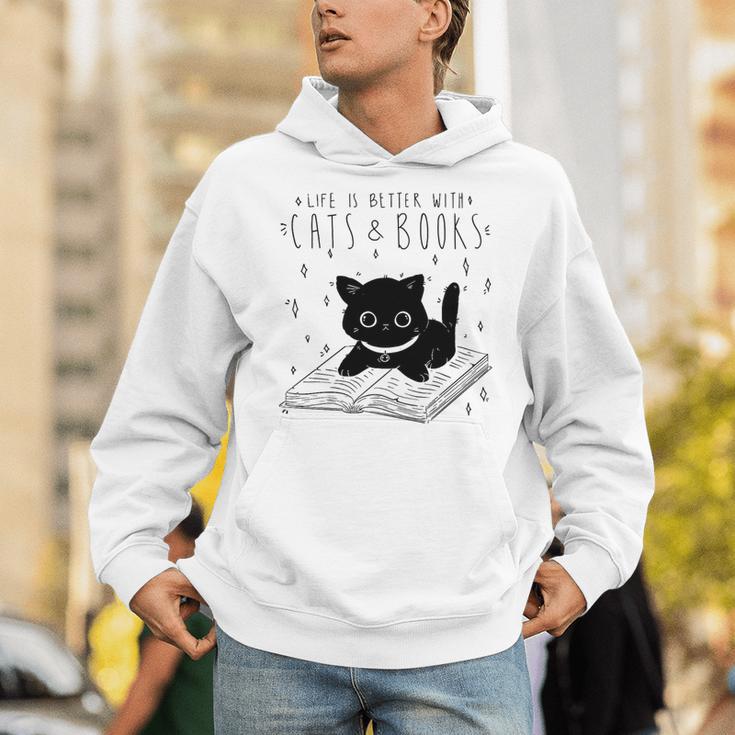 Cute Cats And Books Aesthetic Feline Reader Graphic Premium Tri-Blend Unisex Hoodie Cute Cats And Books Aesthetic Feline Reader Graphic Premium Tri-Blend Unisex Hoodie