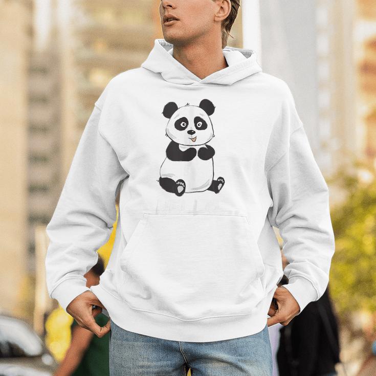 Cute Introvert Vibes – Panda Hello & Goodbye Unisex Hoodie