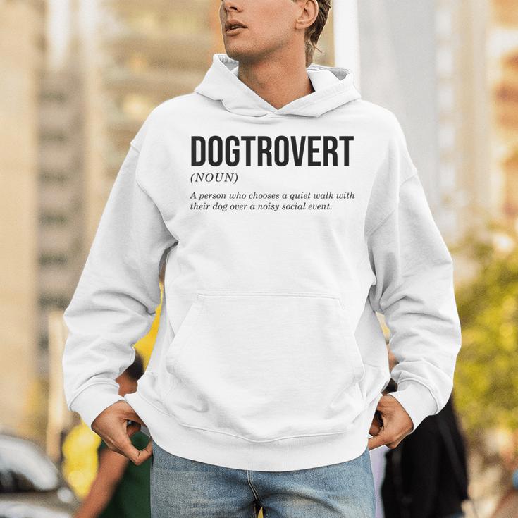 Dogtrovert Definition Dog Lover Introvert Women Men Unisex Hoodie