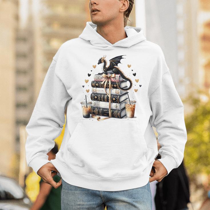 Dragon Hoard Of Books Reading Lover Cute Art Unisex Hoodie
