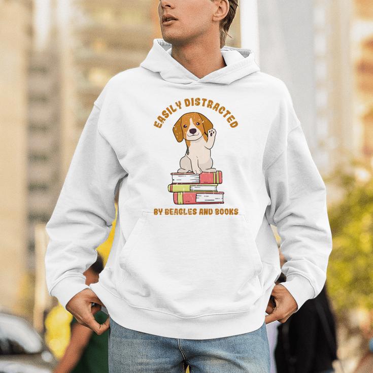 Easily Distracted By Beagles And Books Beagle Dog Unisex Hoodie Easily Distracted By Beagles And Books Beagle Dog Unisex Hoodie