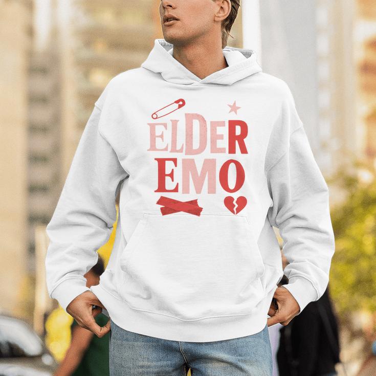Elder Emo Retro Punk Typography Nostalgia Unisex Hoodie Elder Emo Retro Punk Typography Nostalgia Unisex Hoodie