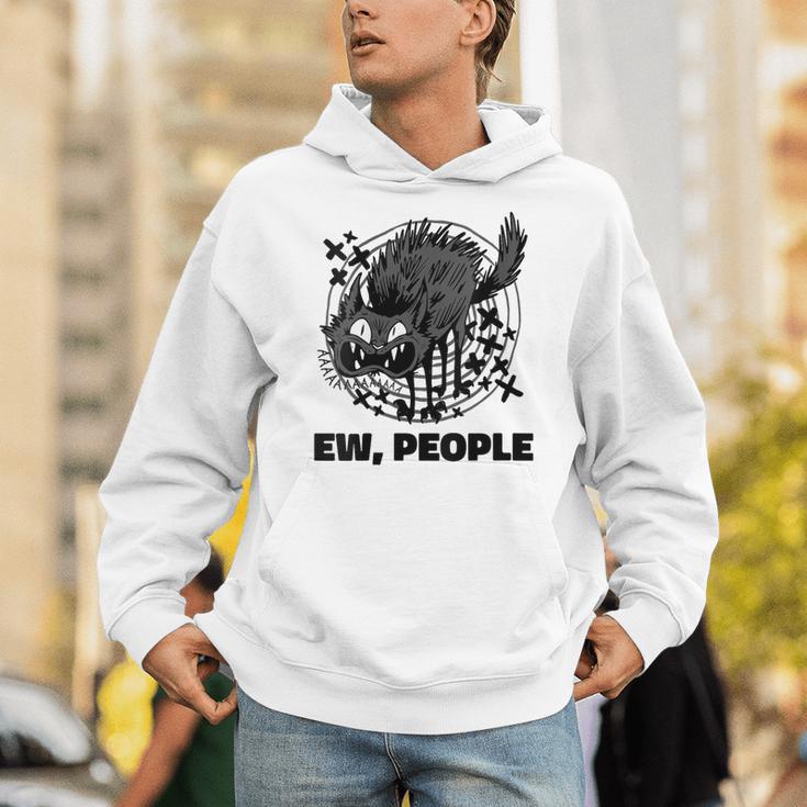 Ew People Introvert Cat Lover Crazy Cats Lady Unisex Hoodie