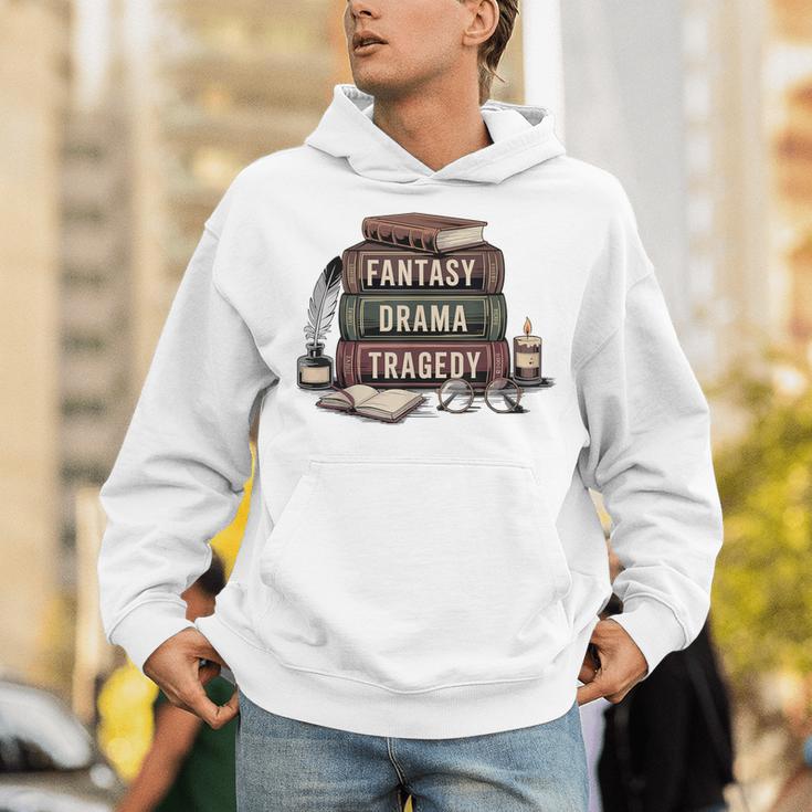 Fantasy Drama Tragedy Gothic Book Lover Bookworm Unisex Hoodie Fantasy Drama Tragedy Gothic Book Lover Bookworm Unisex Hoodie