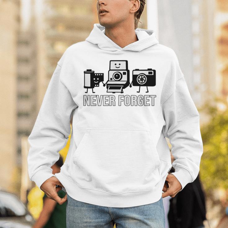 Never Forget Retro Camera Photography Nostalgia Premium Tri-Blend Unisex Hoodie