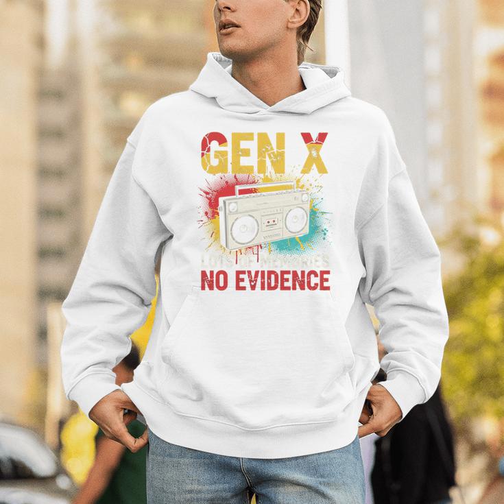 Gen X Lots Of Memories No Evidence Retro Nostalgia Humor Unisex Hoodie
