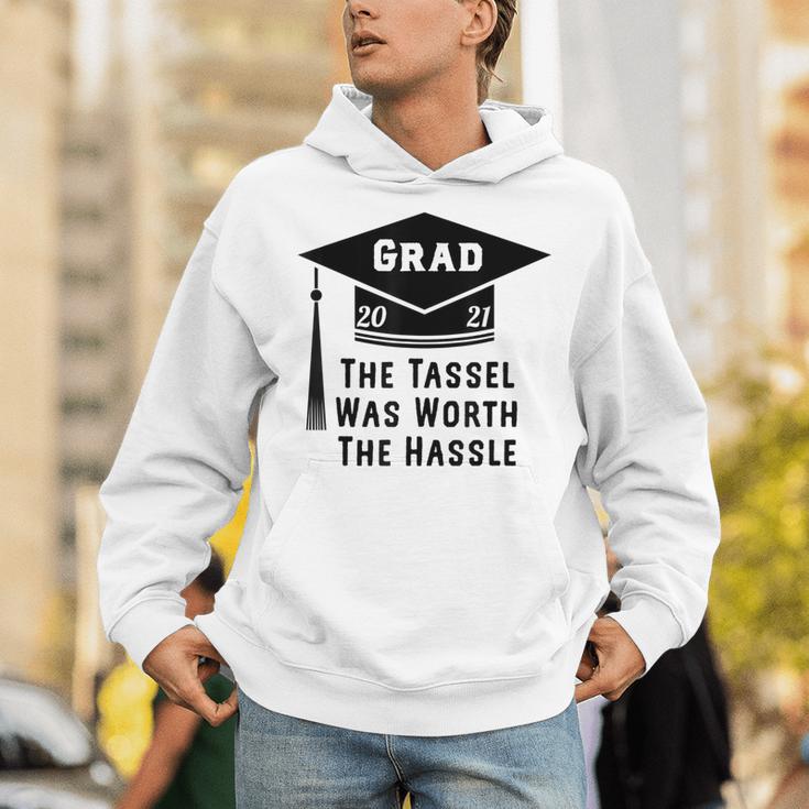 Grad 2021 Graduation Tassel Was Worth The Hassle Unisex Hoodie