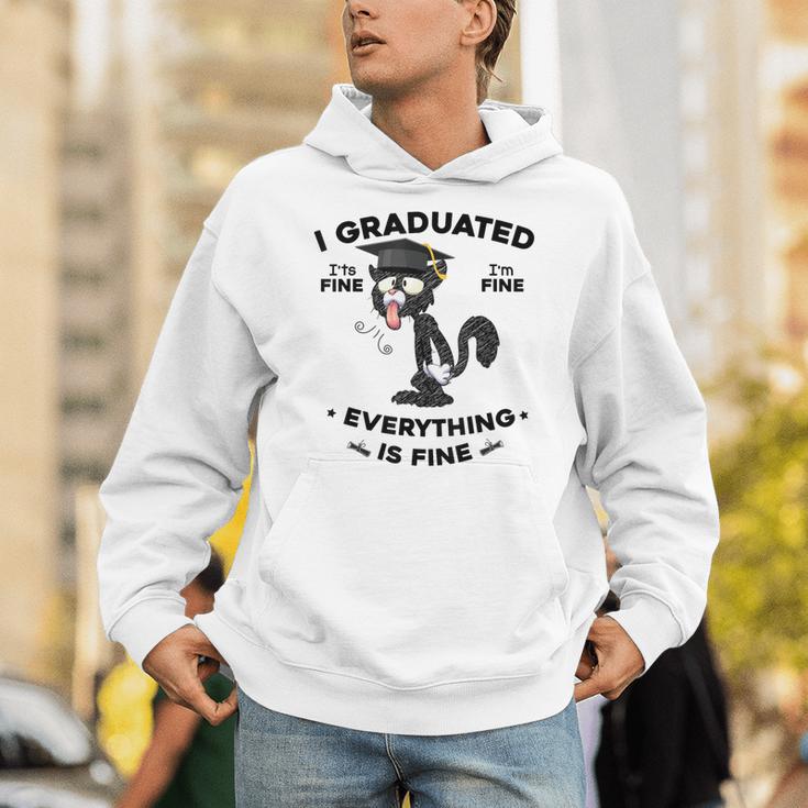 I Graduated Graduate Class 2025 Cat Graduation Unisex Hoodie