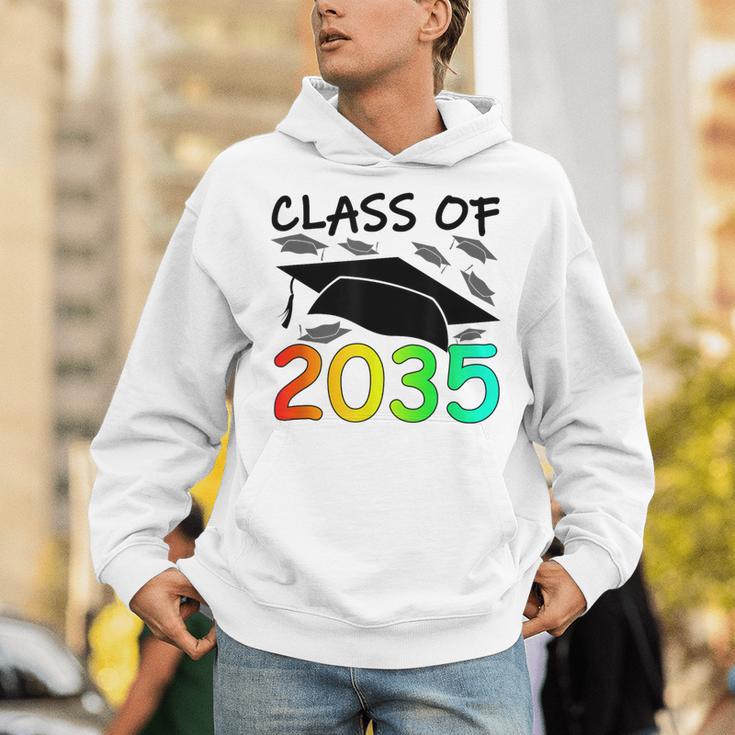 Graduation Class Of 2035 Hand Prints Space Pre-K -12th Grade Unisex Hoodie