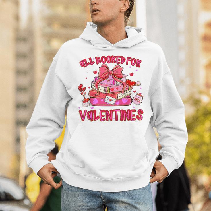 Groovy All Booked For Valentines Books Pink Coquette Bow Unisex Hoodie Groovy All Booked For Valentines Books Pink Coquette Bow Unisex Hoodie