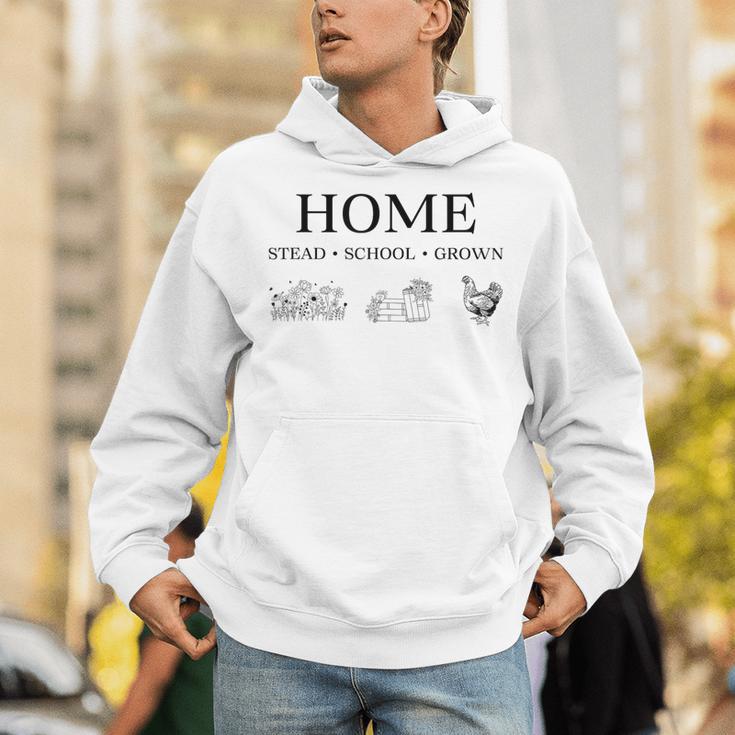 Home Stead School Grown Flowers Book Chicken Unisex Hoodie