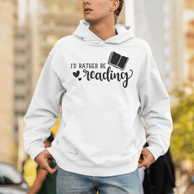 I'd Rather Be Reading Book Lover Bookworm Reading Unisex Hoodie I'd Rather Be Reading Book Lover Bookworm Reading Unisex Hoodie