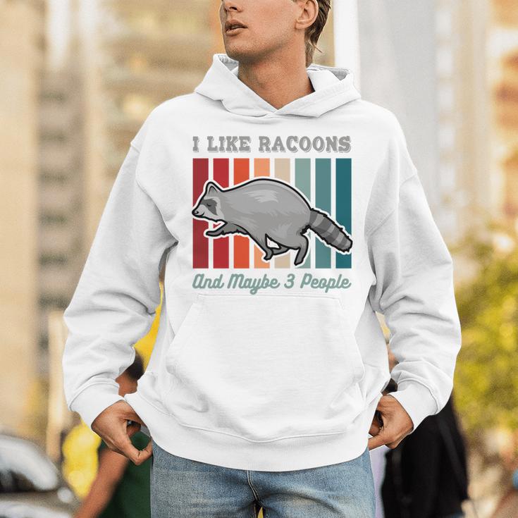 Introvert Raccoon Animal Lover Trash Panda Antisocial Retro Unisex Hoodie