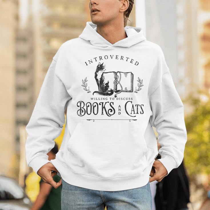 Introverted But Willing To Discuss Cats And Books Unisex Hoodie Introverted But Willing To Discuss Cats And Books Unisex Hoodie