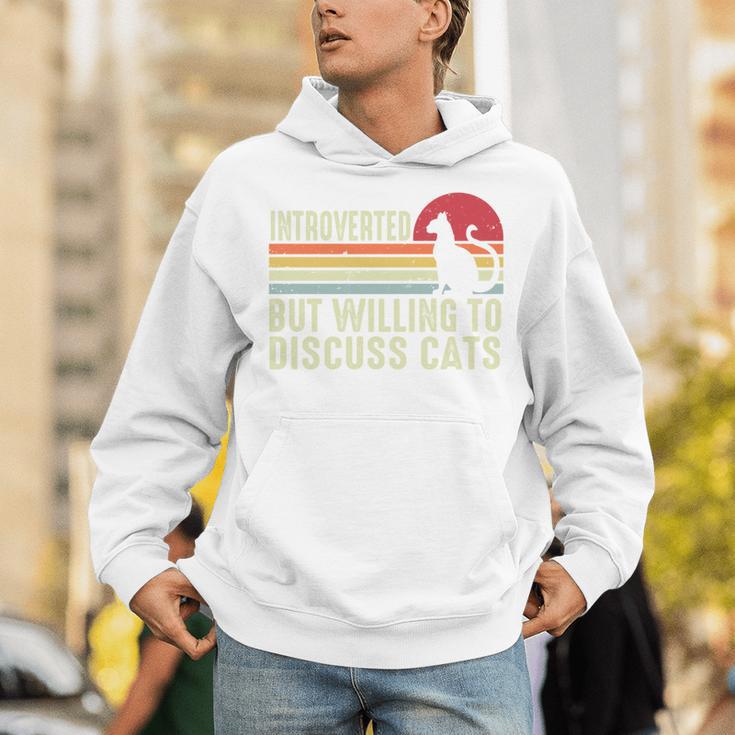 Introverted But Willing To Discuss Cats Kitten Pet Lover Unisex Hoodie Introverted But Willing To Discuss Cats Kitten Pet Lover Unisex Hoodie
