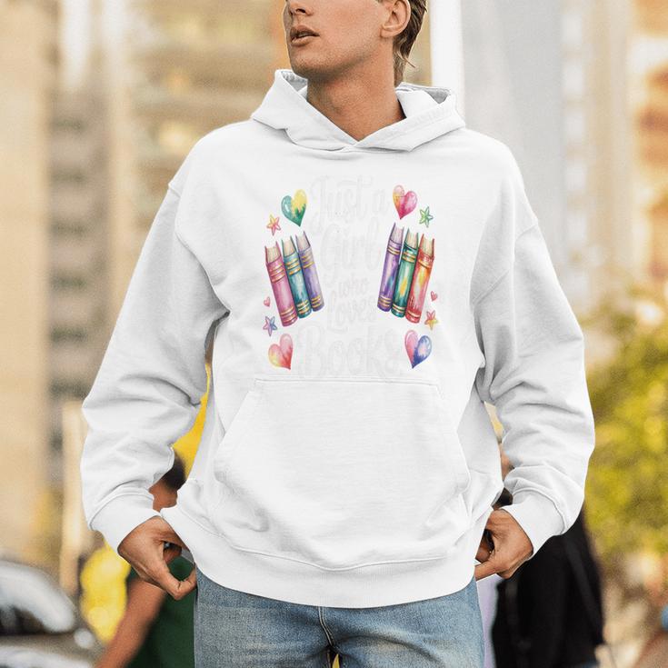 Just a Girl Who Loves Books Lover Reading Library Librarian Unisex Hoodie Just a Girl Who Loves Books Lover Reading Library Librarian Unisex Hoodie