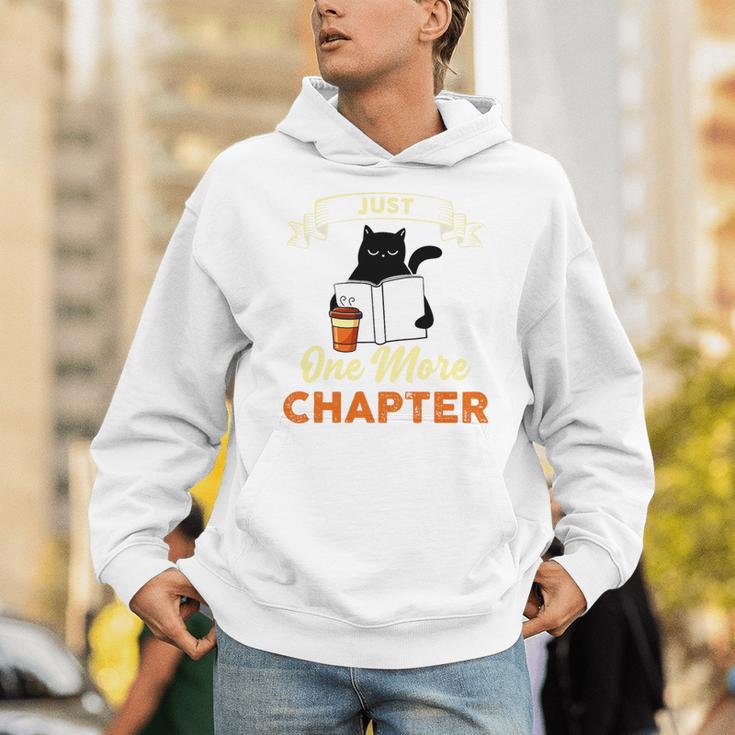 Just One More Chapter Fun Cat Coffee Reading Book Premium Tri-Blend Unisex Hoodie