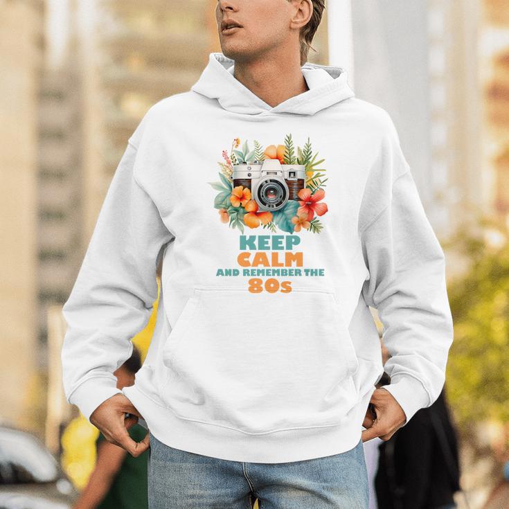 Keep Calm And Remember The 80s Retro Vintage Nostalgia Premium Unisex Hoodie