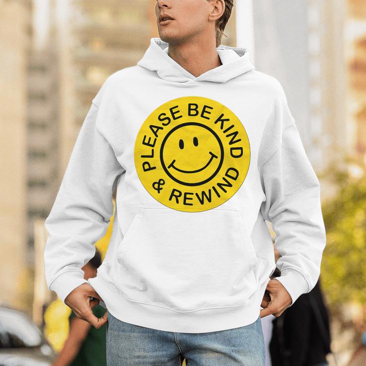 Be Kind Rewind Shirt Retro Nostalgia Sticker 80s 90s Tee Premium Tri-Blend Unisex Hoodie