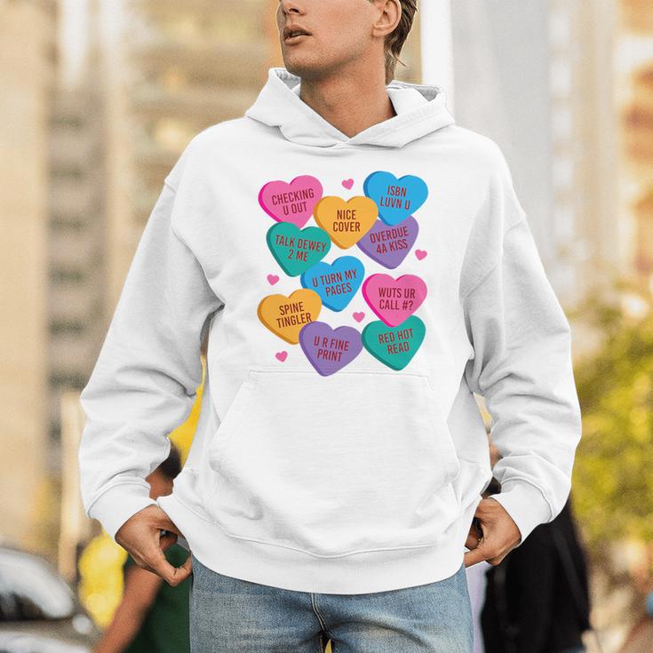 Librarian Shirt Valentines Book Worm Reading Tshirt Premium Tri-Blend Unisex Hoodie