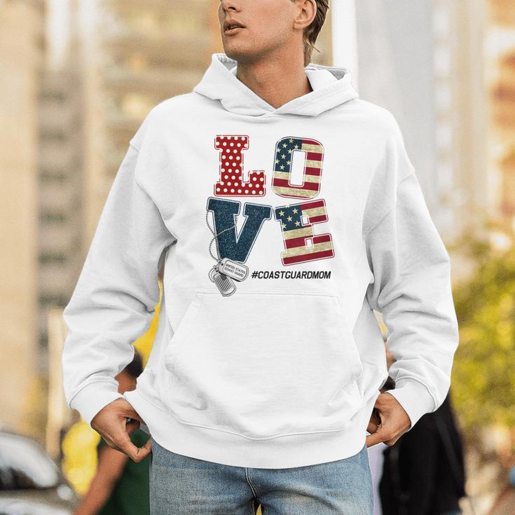 Love Coast Guard Mom Proud Coast Guard Graduation Mom Unisex Hoodie