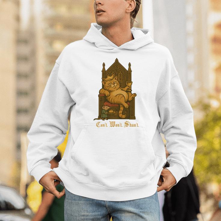Medieval Cat Sarcastic Queen Lazy King Introvert Kitty Unisex Hoodie Medieval Cat Sarcastic Queen Lazy King Introvert Kitty Unisex Hoodie