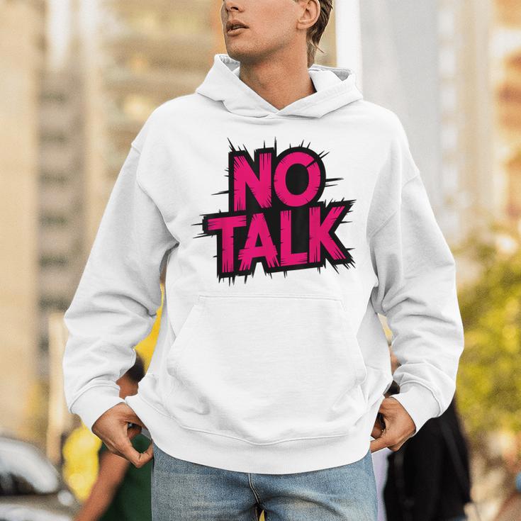 No Small Talk Zone – Introvert Quote Unisex Hoodie