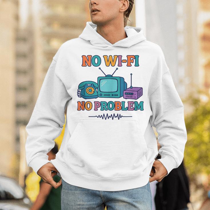 No Wi-Fi No Problem – Retro Dial Up Tech Nostalgia Unisex Hoodie