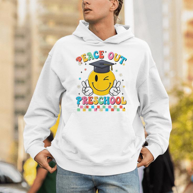 Peace Out Preschool Graduation Last Day Teachers Boys Girls Unisex Hoodie