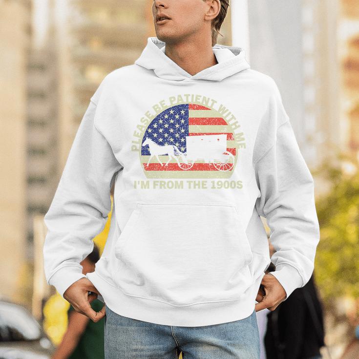 Please Be Patient With Me I'm From The 1900s Dad Vintage Premium Unisex Hoodie