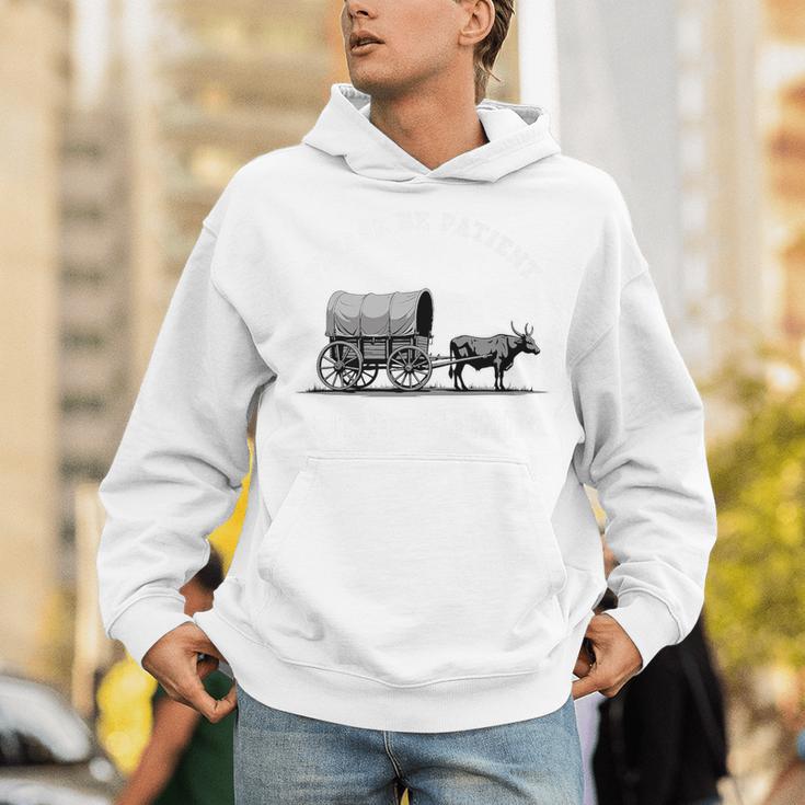 Please Be Patient I'm From The 1900s Oxen And Wagon Premium Unisex Hoodie Please Be Patient I'm From The 1900s Oxen And Wagon Premium Unisex Hoodie
