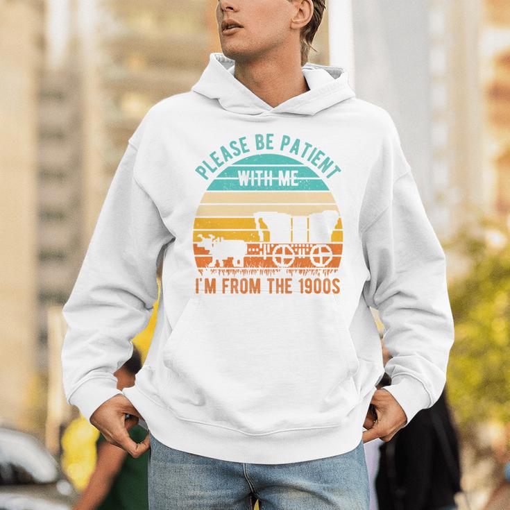 PLEASE BE PATIENT I'M FROM THE 1900s Vintage 1900s 90s Premium Tri-Blend Unisex Hoodie PLEASE BE PATIENT I'M FROM THE 1900s Vintage 1900s 90s Premium Tri-Blend Unisex Hoodie