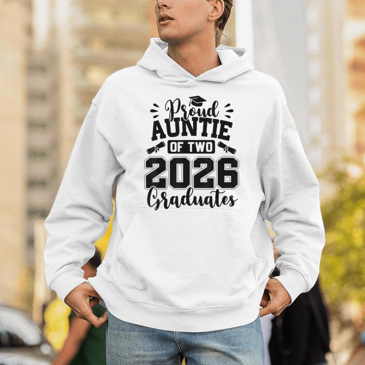 Proud Auntie Of Two 2026 Graduates Graduation Unisex Hoodie