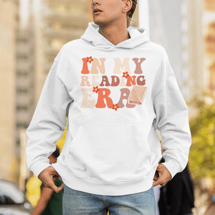 In My Reading Era Groovy Book Lovers Library Reading Women Unisex Hoodie