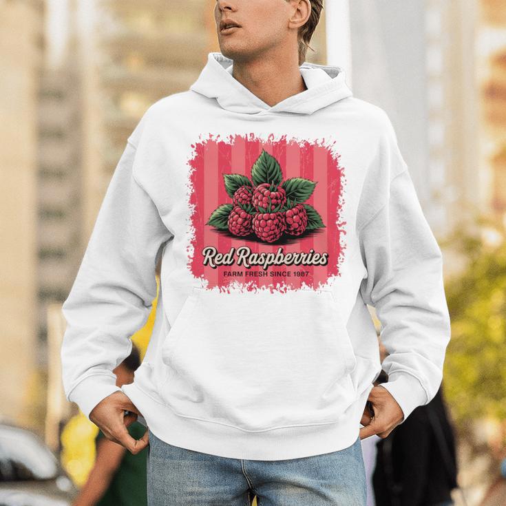 Red Raspberries Farm Fresh Since 1987 Nostalgia Unisex Hoodie Red Raspberries Farm Fresh Since 1987 Nostalgia Unisex Hoodie