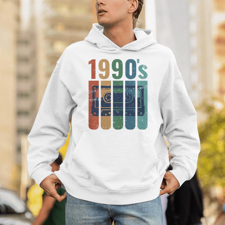 Retro Nineties Style Audio Tape Nostalgia Year 1990 Premium Tri-Blend Unisex Hoodie