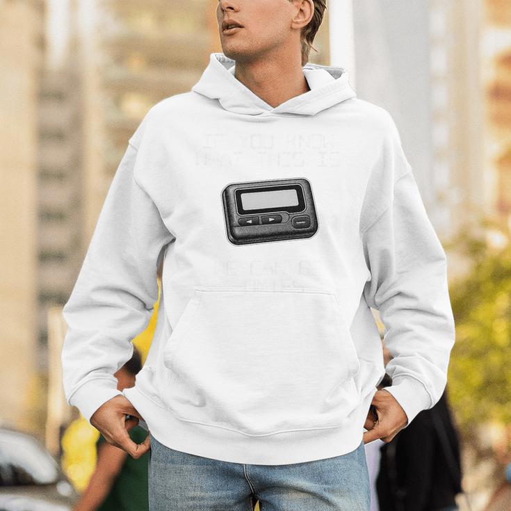 Retro Pager 90s Nostalgia Premium Tri-Blend Unisex Hoodie