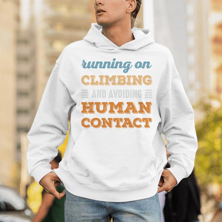 Running On Climbing Social Introvert Humor Vintage Unisex Hoodie Running On Climbing Social Introvert Humor Vintage Unisex Hoodie