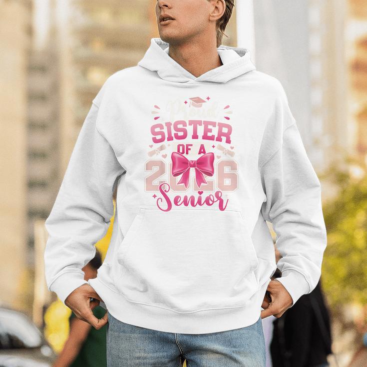 Senior 2026 Class Of 26 Coquette Pink Bow Graduation Sister Unisex Hoodie