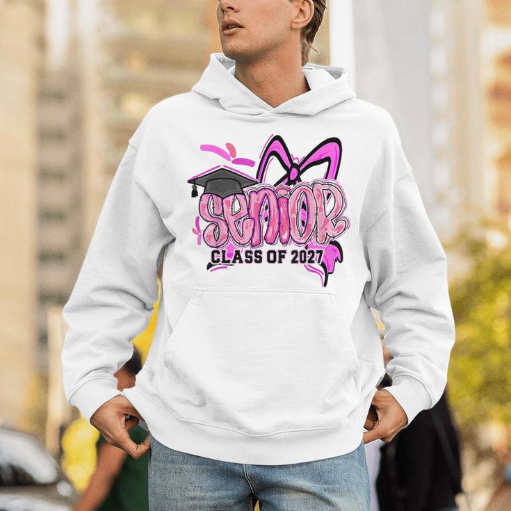 Senior 2027 Class Of 2027 Coquette Girl Pink Graduation 2027 Unisex Hoodie