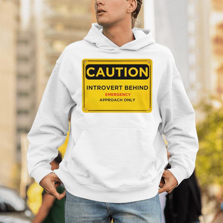 A Simple Yellow Warning Sign For Introvert Unisex Hoodie A Simple Yellow Warning Sign For Introvert Unisex Hoodie