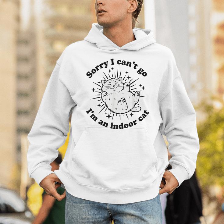 Sorry I Can't Go I'm An Indoor Cat Quote Introvert Unisex Hoodie Sorry I Can't Go I'm An Indoor Cat Quote Introvert Unisex Hoodie