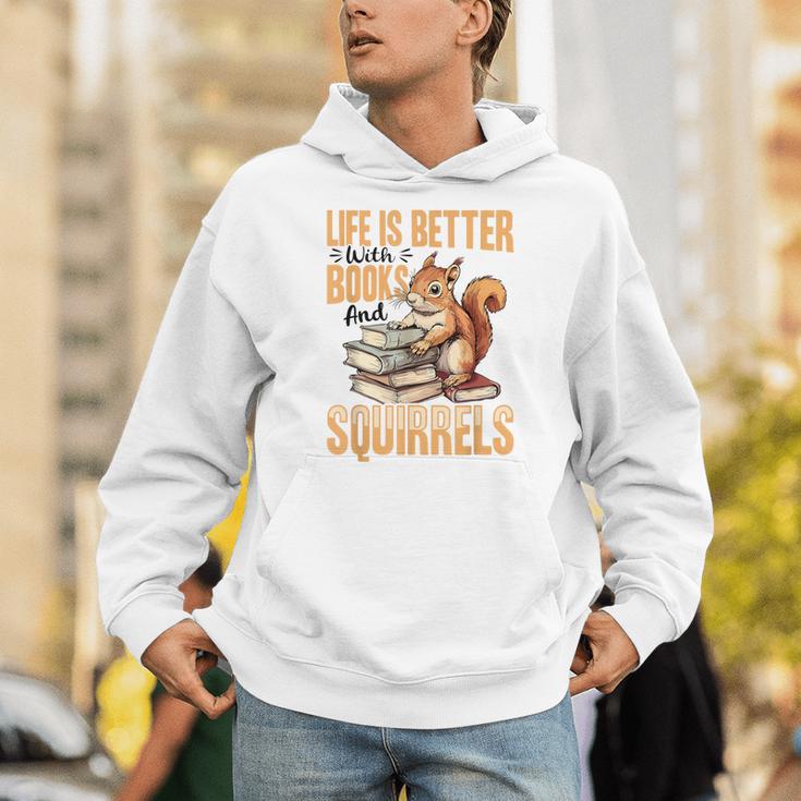 Squirrel Animal Life Is Better With Books And a Unisex Hoodie